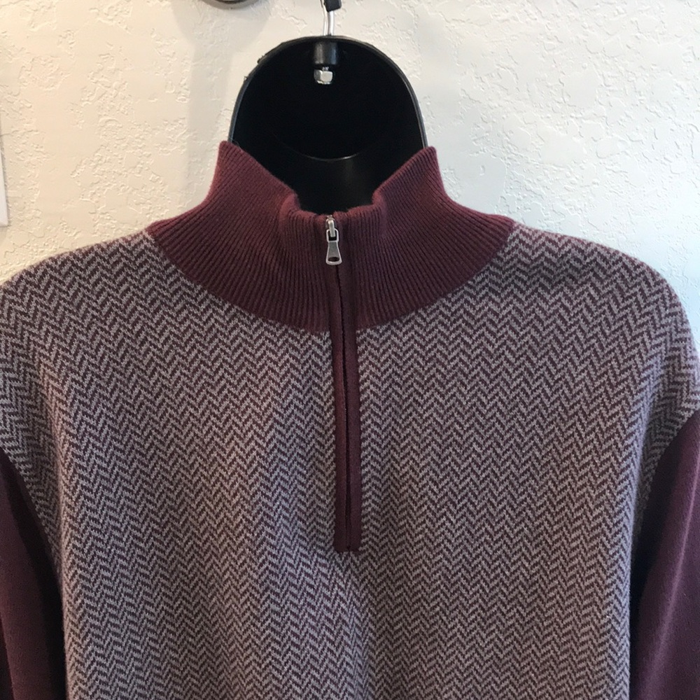 Mens XL Mock Zip Sweater